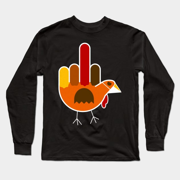 Thanksgiving 2020 Turkey No Thanks Grumpy Halloween Long Sleeve T-Shirt by BraaiNinja